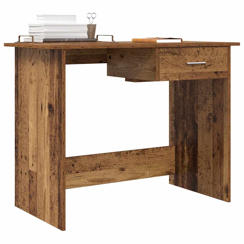 Vintage Wood Desk 100 x 50 x 76 cm Particleboard