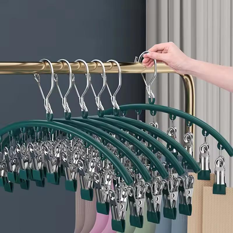 10 Klammern Edelstahl Sockenklammer Platzsparender Bogen Socken Trockenständer Winddicht Rutschfest Kleiderständer Unterwäscheklammer Handtuchhalter