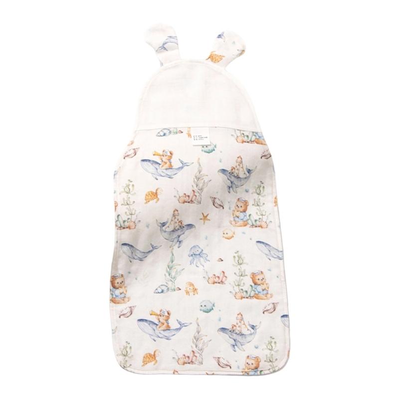 Breathable Infant Sweat Absorbing Cloth Cartoon Multipurpose Backrest Sweat Absorbent Towel for Active Kids 40X20cm