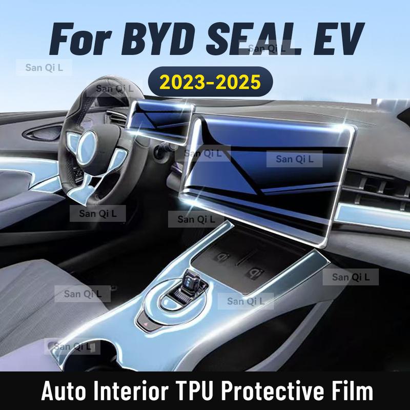 Interior TPU for BYD SEAL EV  2024 2025 Protective Film Cover Anti-Scratch Gearbox Panel Navigation Screen Automotive