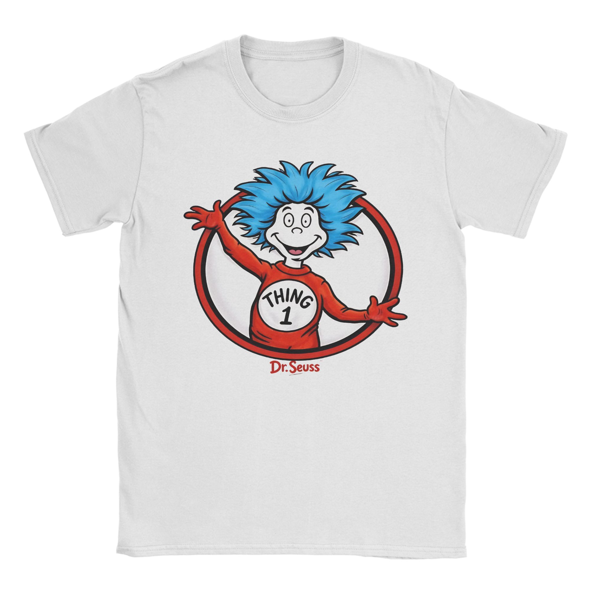 

Thing 1 Thing 2 Buddies reading day Cartoon Tee Shirt for Unisex Women Printed T Shirts 100 Cotton Clothing S