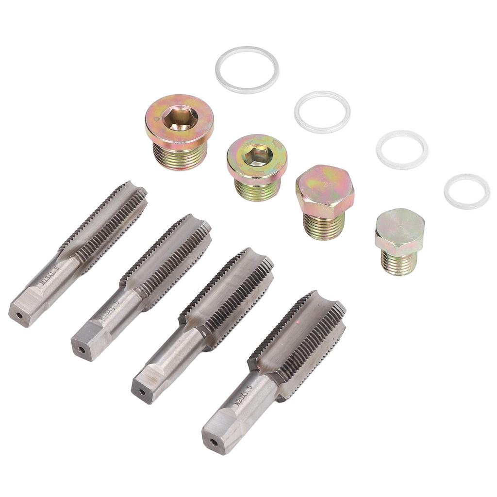 64PcsSet Kit de reparare a filetului pentru baia de ulei, instrument de refiletare a dopului de golire a cutiei de viteze M13 M15 M17 M20