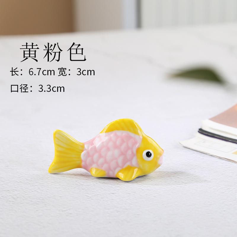 Chopstick Rest Chopsticks Pillow Cartoon Goldfish Forks Holder Kitchen Stand Spoon Rest Ceramic Home Hotel Decoration Pen Holder