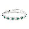 Bracciale Magnetico Eco-friendly Moda Europea & Americana con Pietra Rimovibile e Intarsi di Diamanti; Bracciale da Donna Regolabile in Lega.