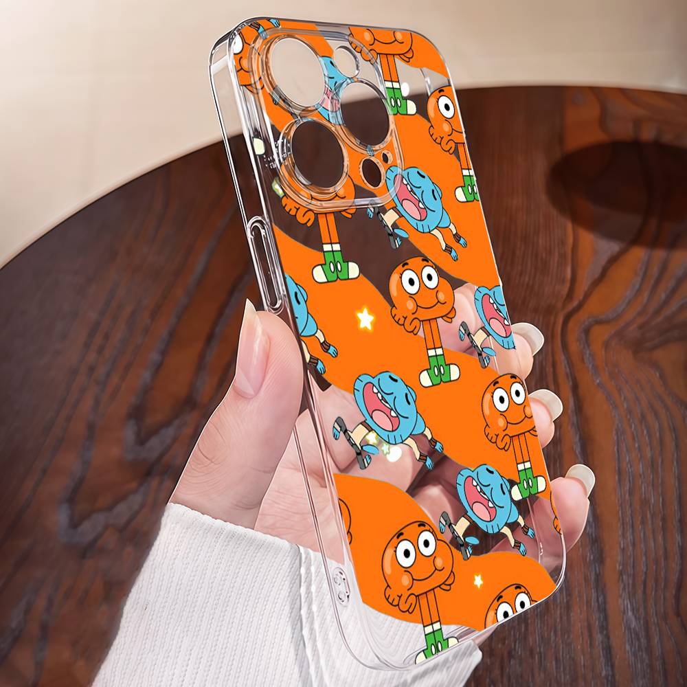 Die erstaunliche Welt von Gumball Hülle für IPhone 17 16 15 14 13 12 Mini 11 Mini Pro Max Transparente Silikonhülle