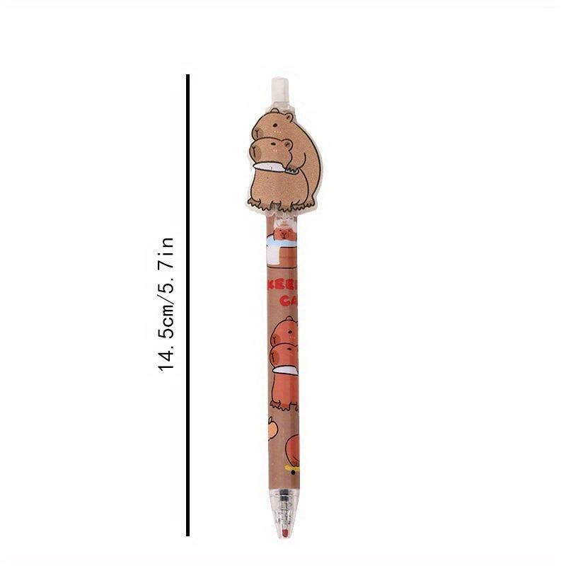 Back to school season 48pcs 0.5mm cartoon acrylic patch pressing pen cute shape press neutral pen black signature pen student stationery