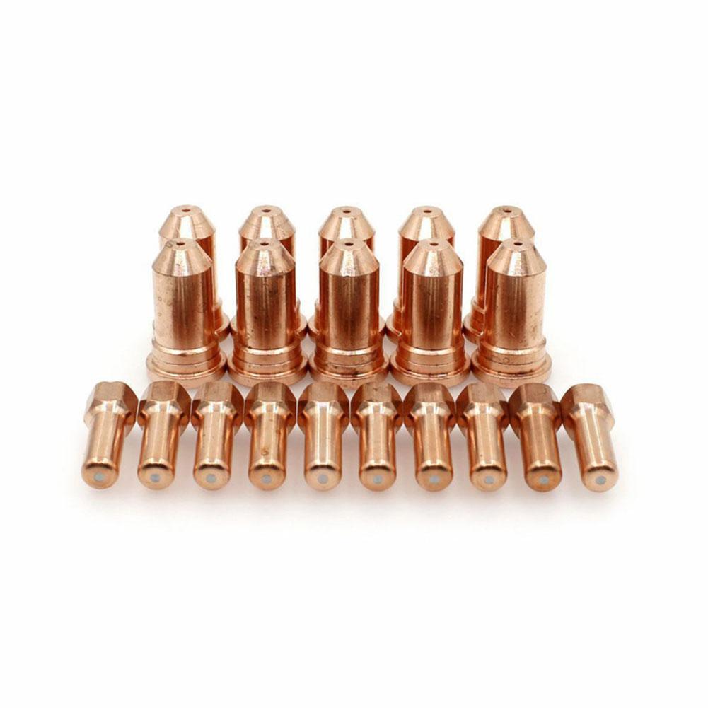 20pcs Plasma Cutting Electrode 52556 with 51248 Nozzle for PT 100 IPT 100 Torch Suitable for Industrial Repair