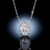 Factory  S925 Silver Water Drop Moissanite Pendant Necklace Special Pear Cut GRA Moissanite Necklace for Women Gift