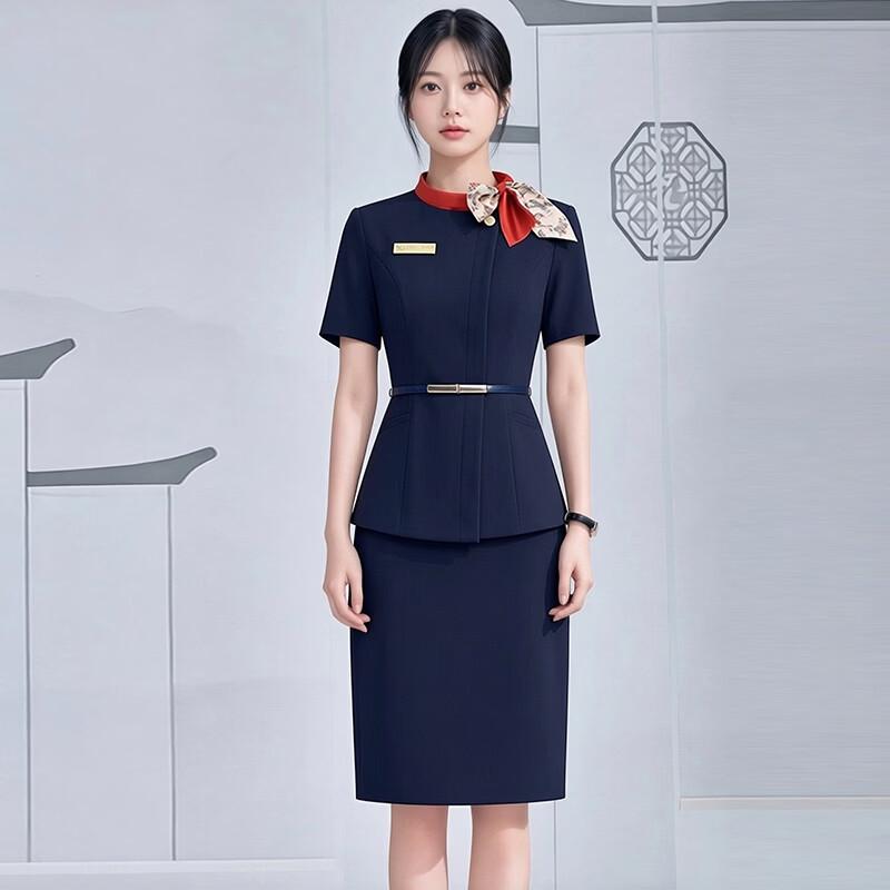 Tluoman Women s Short Sleeve Professional Suit Set M