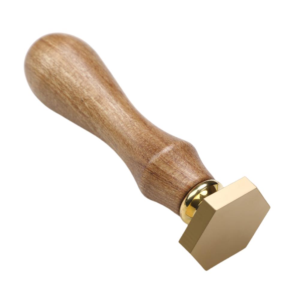 Craft Stamp Head with Wood Handle Set for Seal Card Envelope Unfinished Seal Stamp Round Square Flower Heart Stamp Head