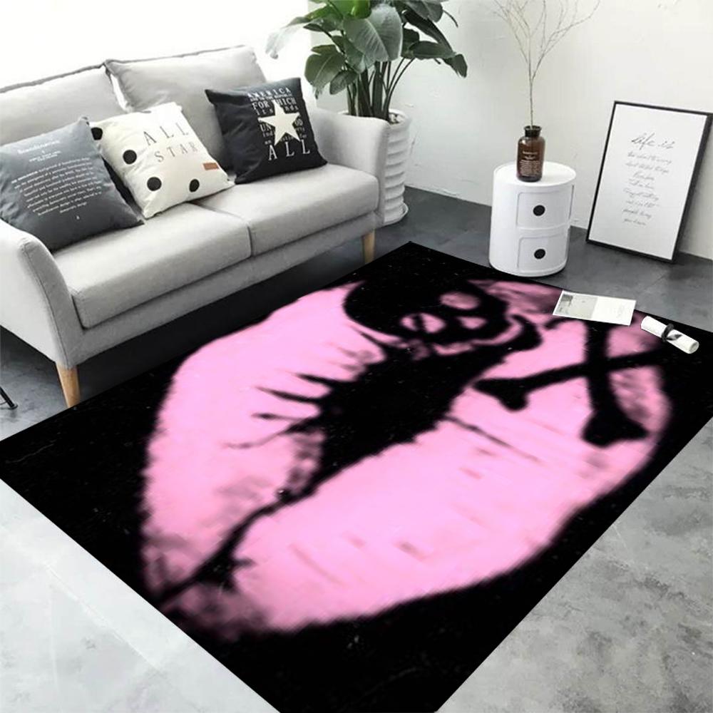 Cartoon Fun Abstract Lips Door Mat Washable Non-Slip Living Room Sofa Chairs Area Mat Kitchen Welcome Doormat