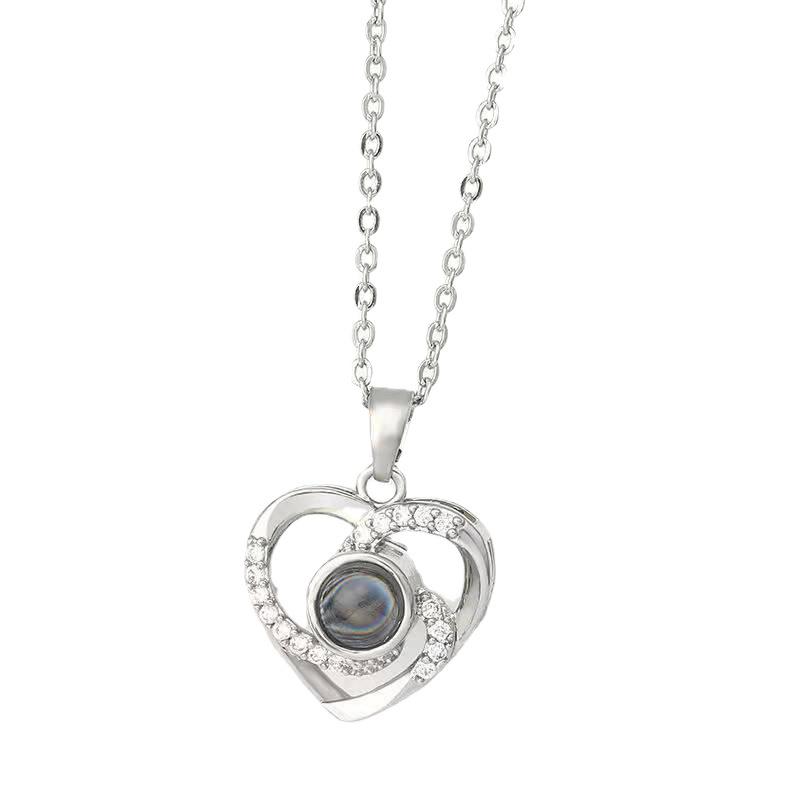 100 Language 'I Love You' Projection Pendant Necklace - Deer Design Birthday Gift for Women