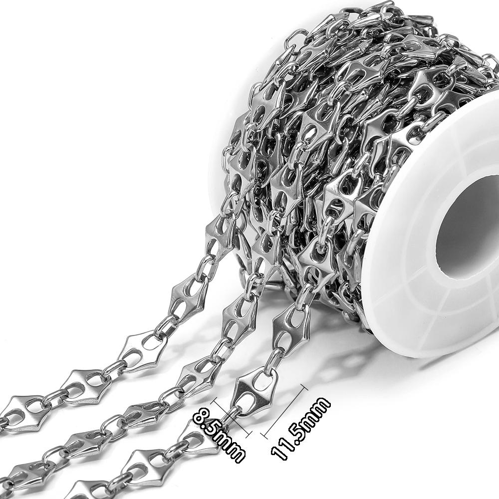 1 Meter Stainless Steel O Link Rolo Cable Chunky Chains for DIY Jewelry Bracelets Supplies Necklace Findings Earrings Making