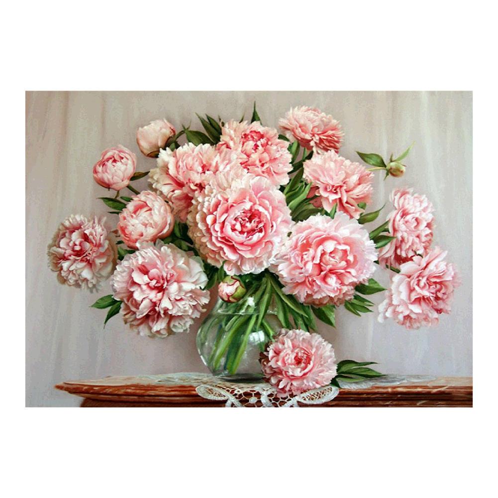 Huacan 5D DIY Vollbohrer Diamantgemälde Blume Kreuzstich Stickerei Mosaik