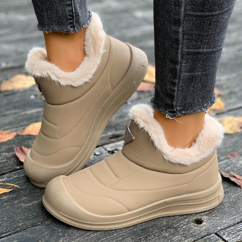 Fashionable Korean Style Thickened Fleece Lined Snow Boots Women's Comfortable Cotton Shoes Waterproof Anti-slip Winter Boots