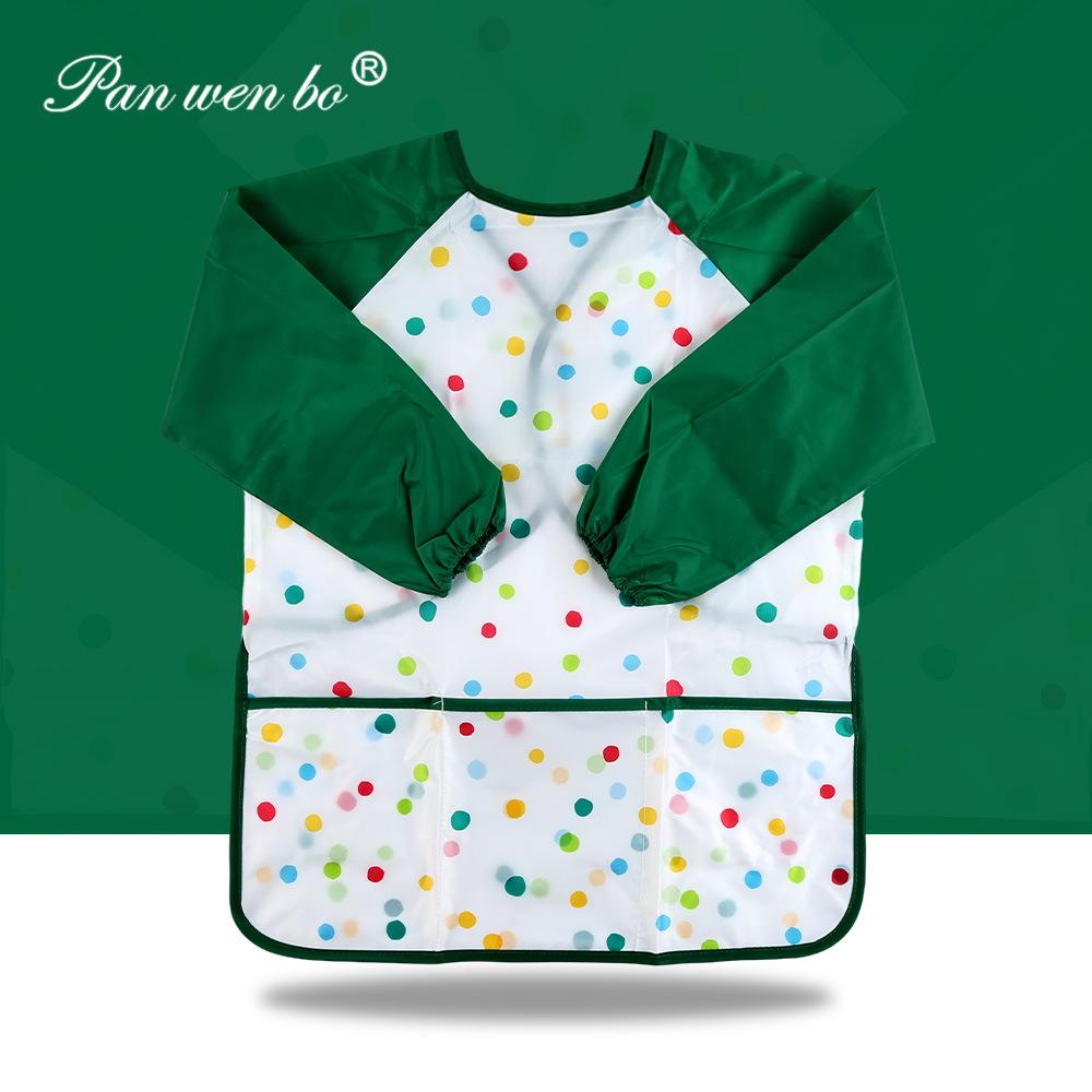 Children's Long-Sleeve Art Smock & Bib - Anti-Stain for Early Education and Kindergarten