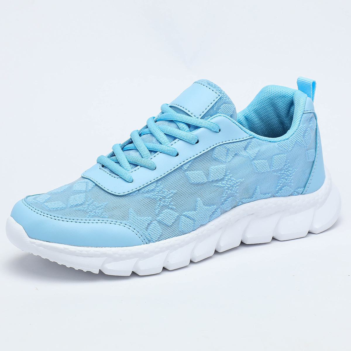 

Модные повседневные спортивные кроссовки из дышащей сетки для женщин, удобная мягкая подошва, легкие кроссовки для бега для студентов. 42 синий