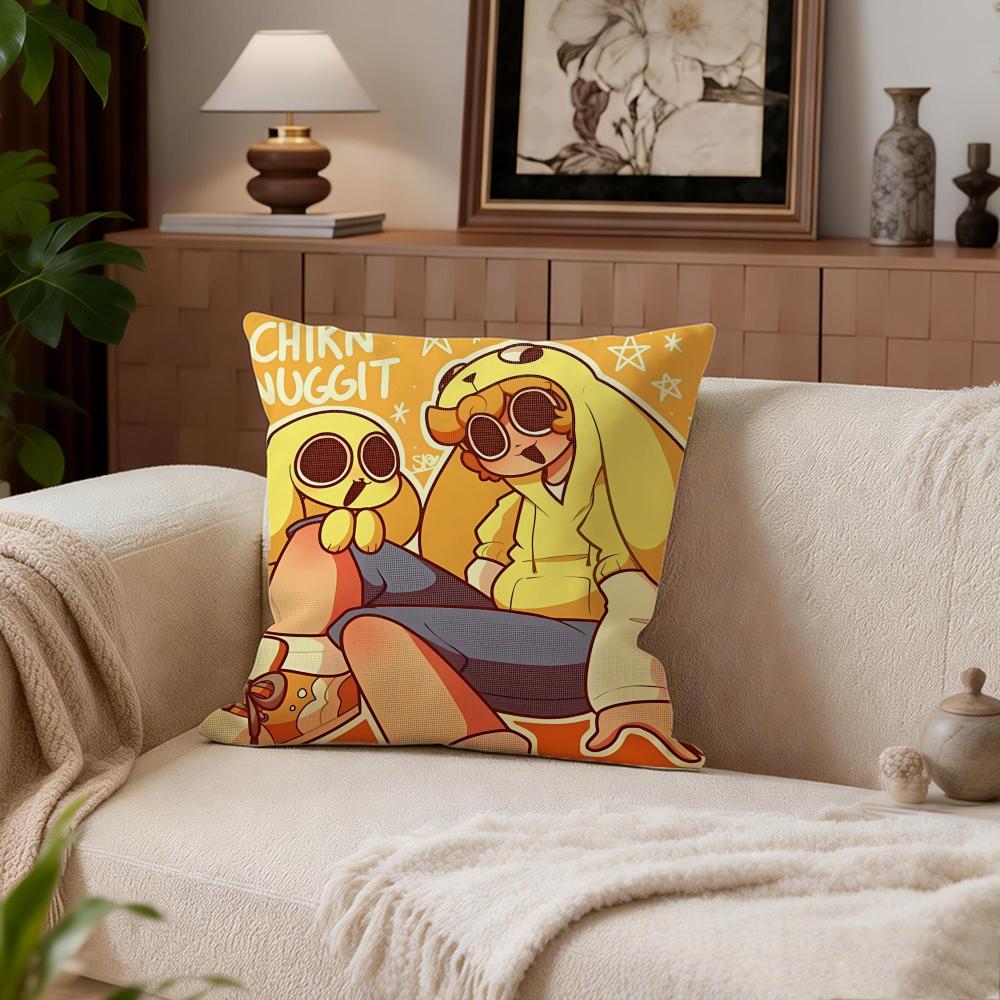 Cute Chikn Nuggit Cushion Cover Cushion Cover Set 4Pcs 50x50 45x45 40x40 Pillowcase Decorative Sofa Home Decor