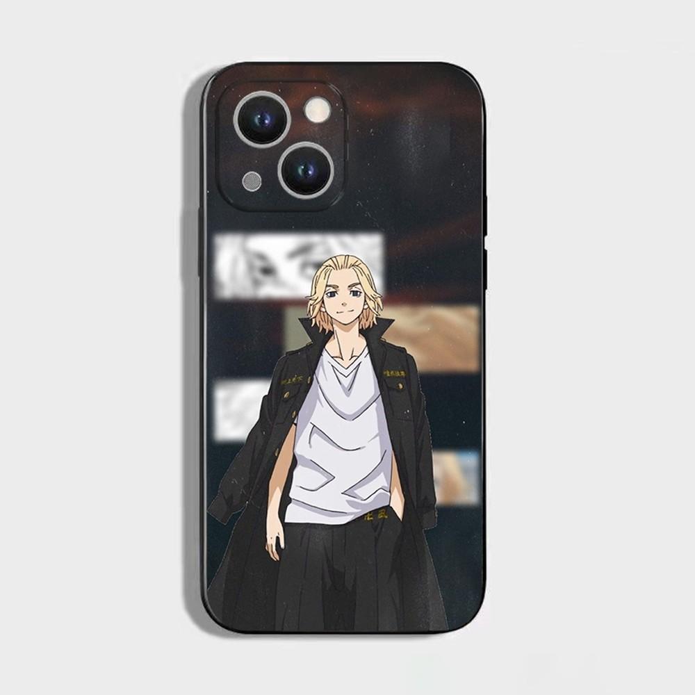T-Tokyo Revengers Anime Handyhülle Für iPhone 16 15 Plus 14 13 Pro Max 12 Mini 11 X XS XR 7 8 8Plus Schwarze Weiche Handyhülle