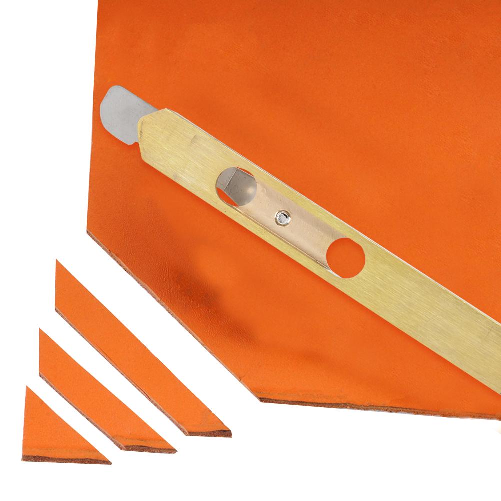Couteau à parer le cuir multifonction en laiton Outil d'artisanat DIY