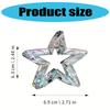 1Pc Crystal Candy Colored Hair Clip Dazzling Hollowed Out Five Pointed Star Hair Claw Stylish Elegant Acrylic Barrettes For Women Girls