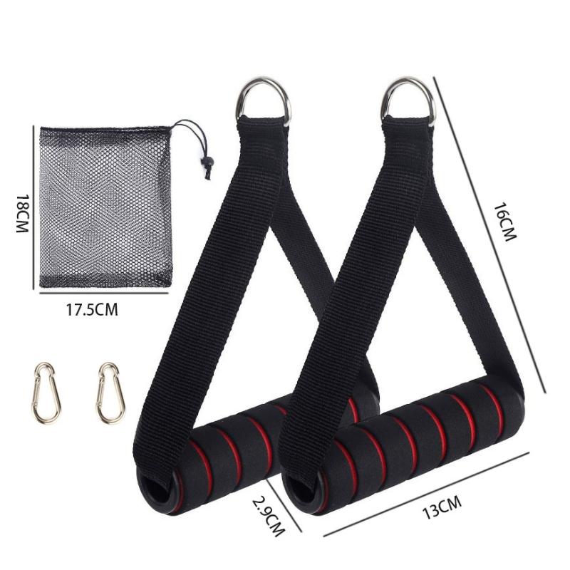 Gym Grip Resistance Bands Handles Fitness Anti-slip Grip Strong Nylon Webbing Grip Puller Handle Gantry Accessory Multifunction