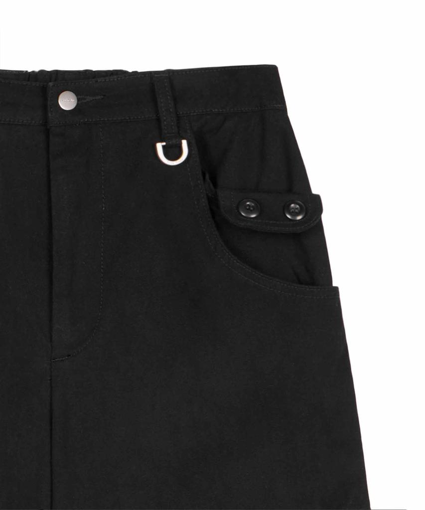 ROCKCAKE Draw Pocket Work Pants - Black