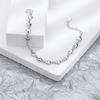 VENTFILLE 925 Sterling Silver Diamond-Studded Butterfly Bracelet Women's Fashion Temperament Flower Adjustable Bracelet