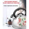 Tea Kettle for Stovetop Whistling Teakettle Tea Pot -3L Food Grade 304 Stainless Steel Color Changing Stove Top Teapot with Cool Handle,Loud Whistle