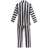 2025 New Halloween Cosplay Costume Black Society Master Stripe Cosplay Suit Set Performance Dress Classic Stripe Two Piece Set