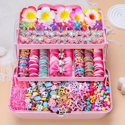 Set Accesorii Păr Tematice | Include Elastice de Păr, Agrafe, Agrafe Fluture și Accesorii în Formă de Floare - Ideal pentru Utilizare Zilnică