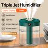 USB Digital Display 2-Liter Silent Humidifier Disinfection Night Light Three-Spray Modes Pregnant Women Offices Household Hotels