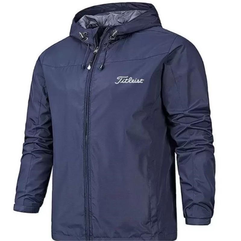 Herren Ganzjahres Winddichte und Wasserdichte Bergsteigerjacke S weiß/navy blau