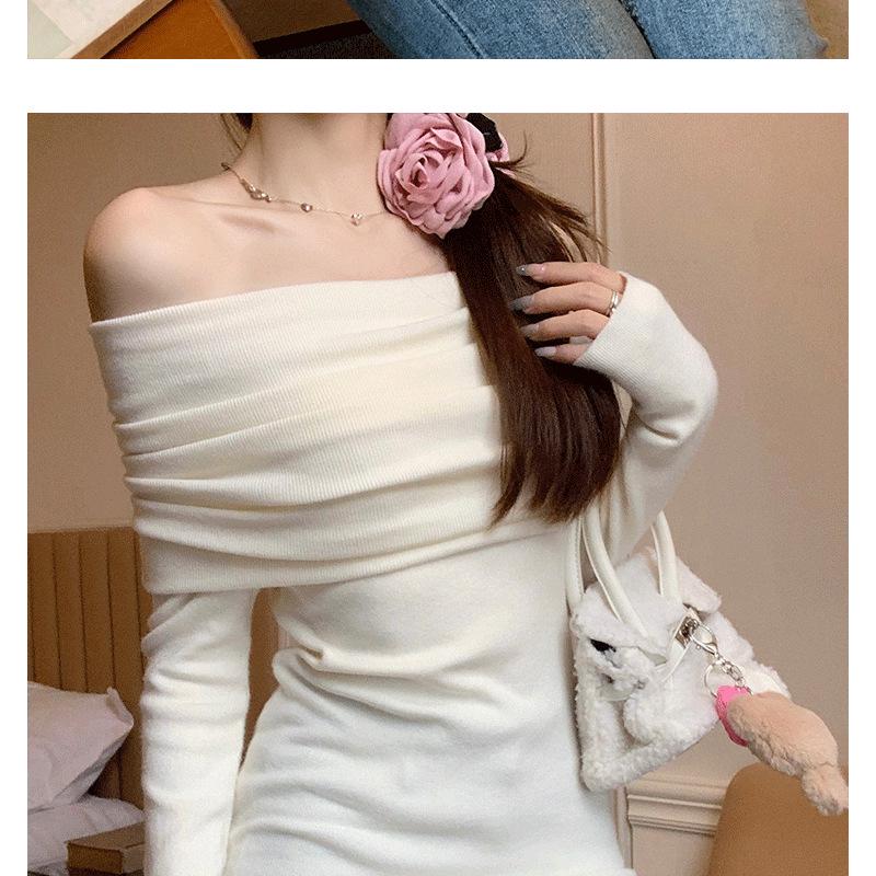 Early Autumn Off-Shoulder Slim-Fit Long-Sleeve T-Shirt for Women