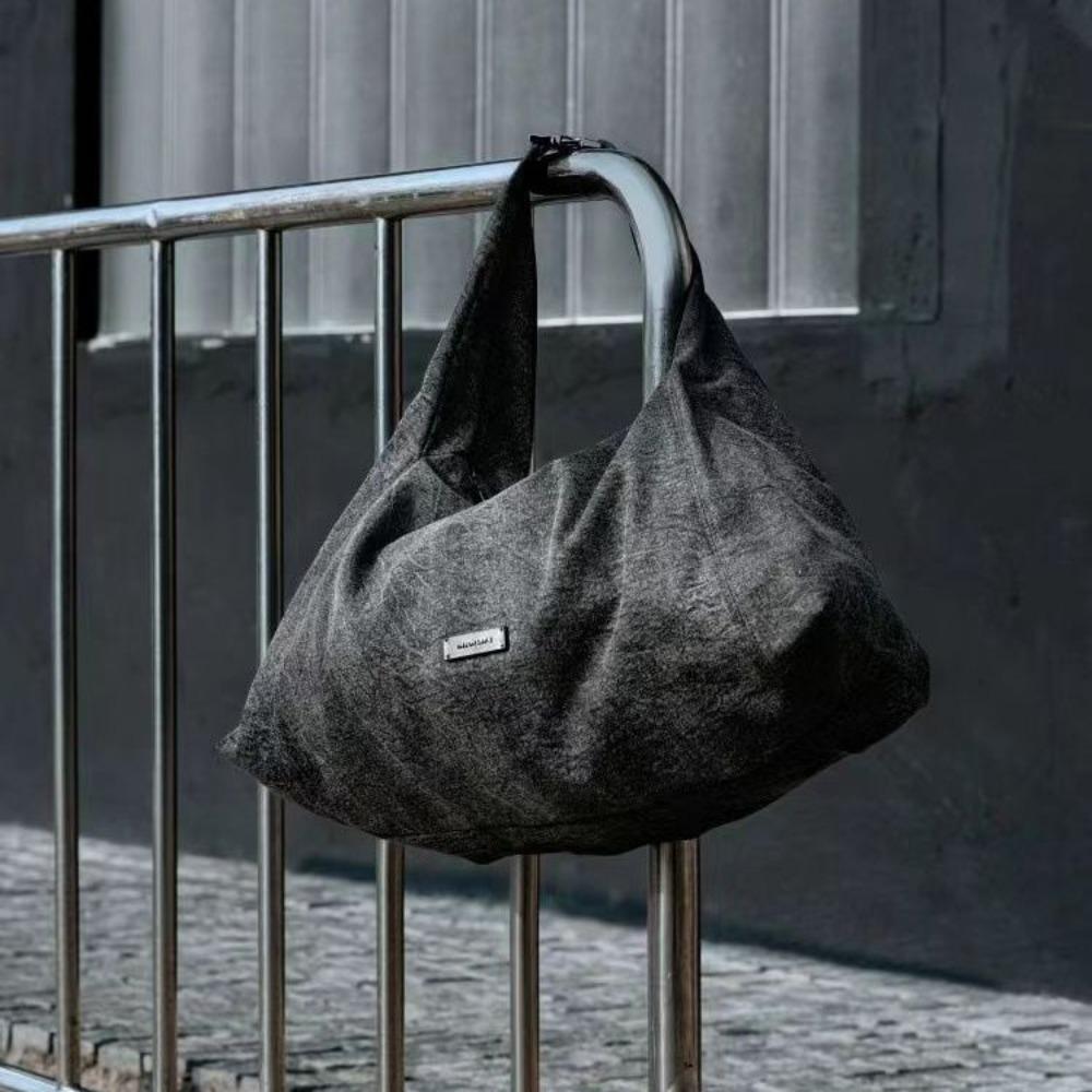 2025 New Niche Design Canvas Large Capacity Fashion Retro Bag Casual Tote Bag Commuter Shoulder Armpit Bag