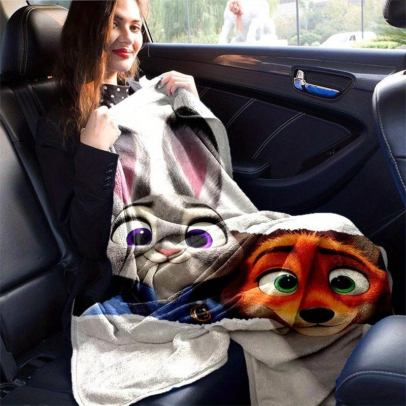 1pc, Zootopia Movie Characters Home Decor Blanket Perfect for Sofa, Couch, Bed, Travel, Camping, Car, Beach, Office Nap Soft Throw Gift