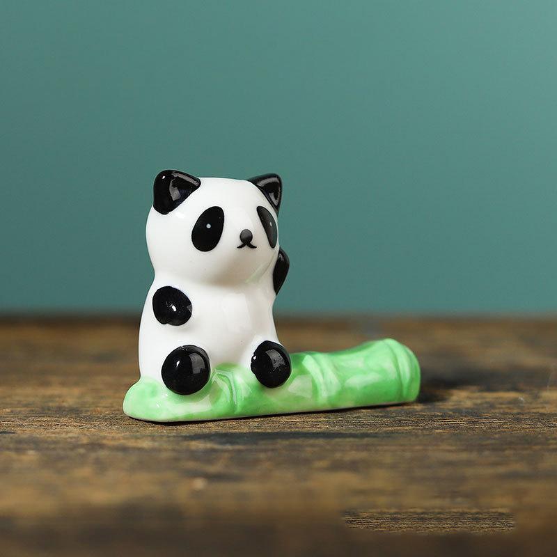 Mini søt dyr Paint Pensel Pen Rest Keramiske Ornamenter Kinesisk kalligrafi Skrivepennholder Håndverk Penn Pute NYHET