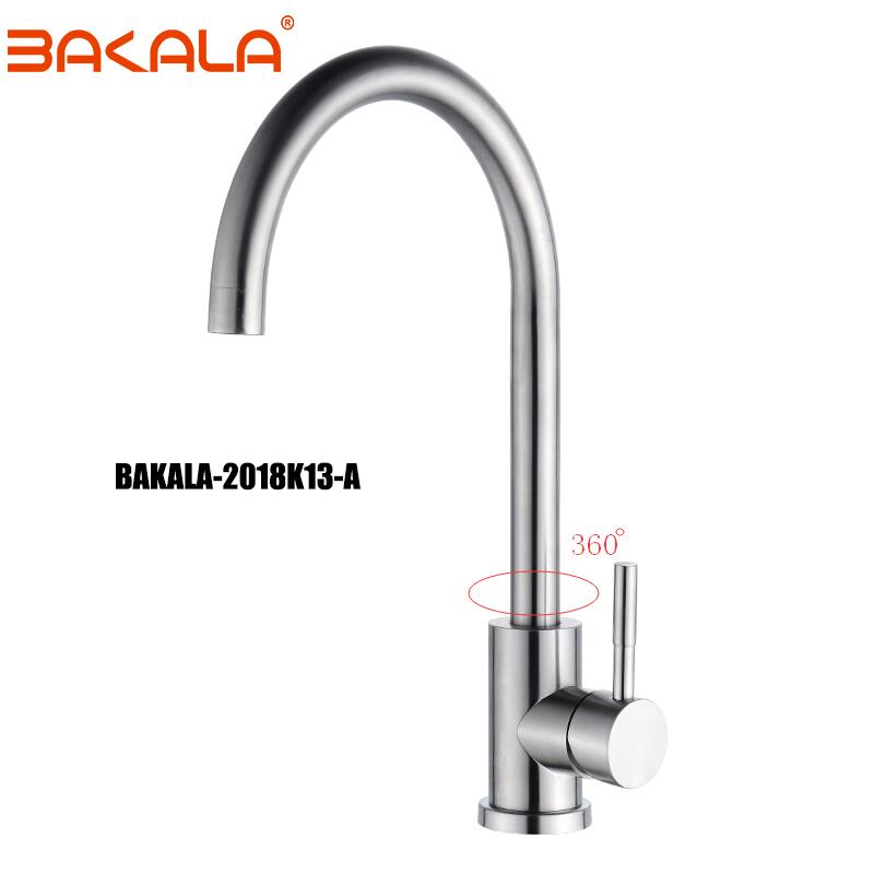 

BAKALA Високоякісний нержавіючий сталь 304 без свинцю Кухонний змішувач для раковини 360 поворотний змішувач для кухні та ванної кімнати