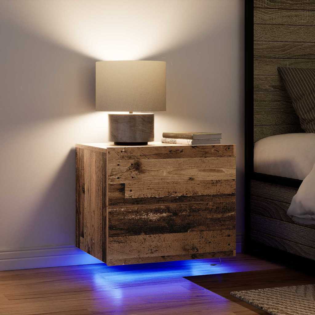 Nightstand 2 Pcs Reclaimed Wood 50 X 39 X 41 Cm Engineered Wood