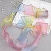 5yards 5.5~6CM Gradient Fishtail Yarn Ribbon Lace for Gift Packing Clothing Sewing Supplies DIY Bows Decor Craft Accessories