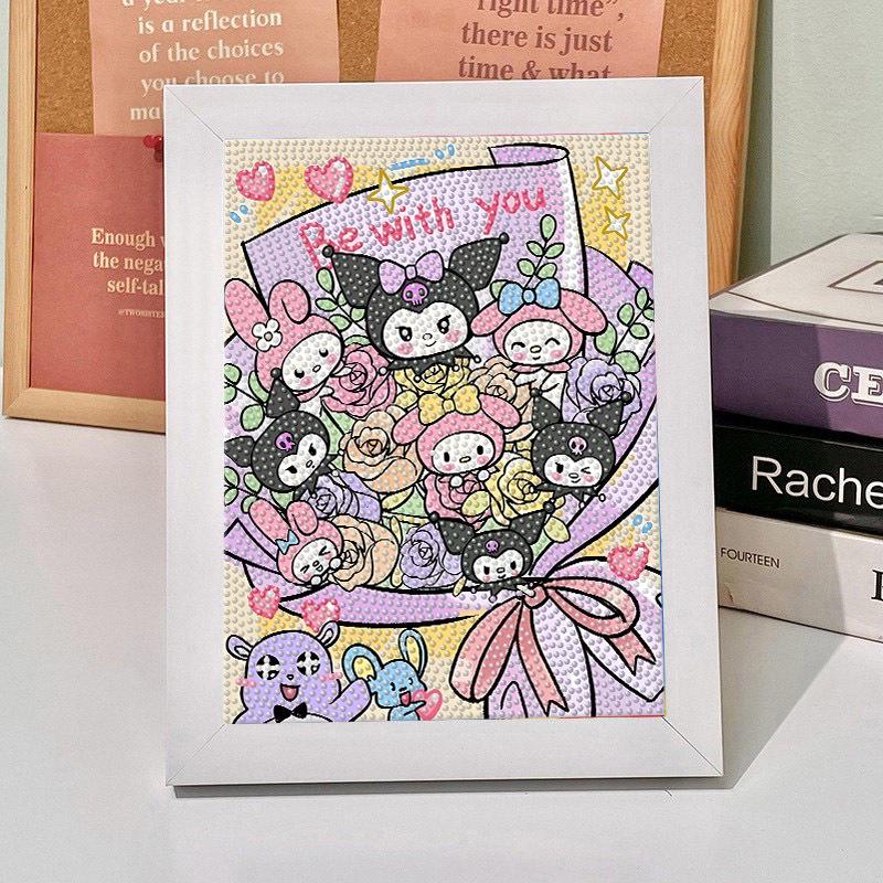 Kit de Peinture Diamant 5D Sanrio Encadré – Jouet Éducatif pour Enfants