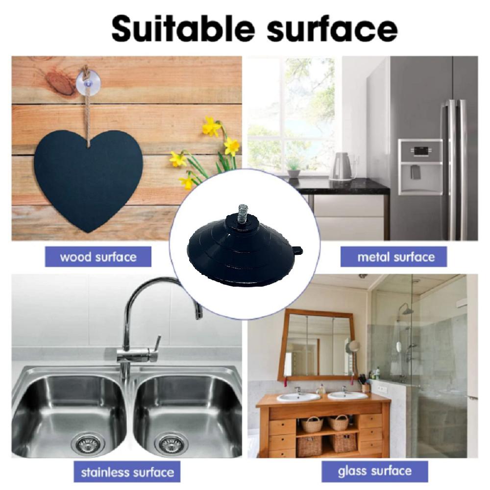 60mm Black Vacuum Suction Cups Screw Sucker with Screw Suction Pad 10PCS