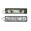 Anime Movie Embroidery Key Fobs White Dragon Key Tags Keychains for Motorcycles Cars Keyring Cosplay Accessories Fans Gifts