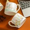 Large Capacity Hand-Painted Cartoon Flower Ceramic Mug - Souvenir Coffee & Water Cup