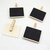10Pcs Mini Wooden Blackboard Clamps Note Retangle Chalkboard Clip Tag Message Board for Wedding Party Paper Photo DIY