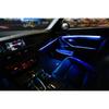 Carbon Fiber Dual Color Car Inner Door Handle Bowl Ambient Light For BMW 5 F10