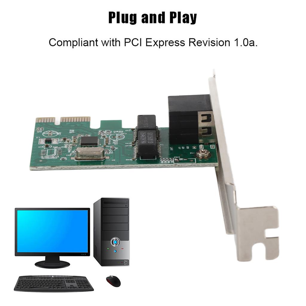 PCI‑E Gigabit EtherneT Network Card Adapter 101001000Mbps for Realtek 8111E