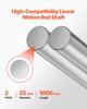 2PCS Linear Motion Rod, 25 mm x 1000 mm (0.98 x 39.4 in), SFC25 Carbon Steel Linear Rod Shaft, Anti Rust and High Precision, High Hardness Shaft, for