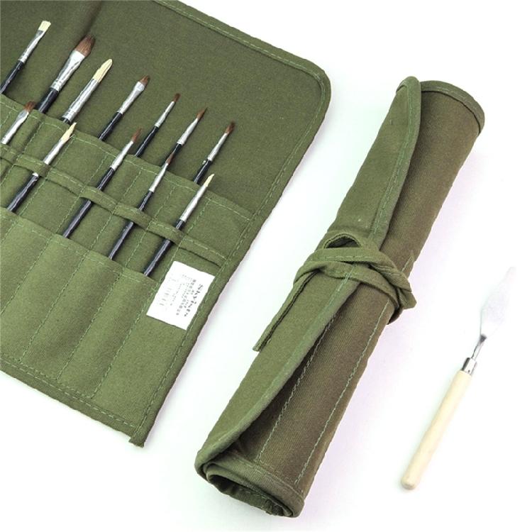 Paintbrush Storage Bag Paint Brush Holder with 22/30 Slots Rolled Up Pen Bag for Art Students