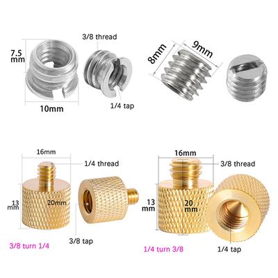 אביזרי מצלמה בורג המרה למצלמה מתאם תושבת 5/8 ל-3/8 לאינץ' 1/4
